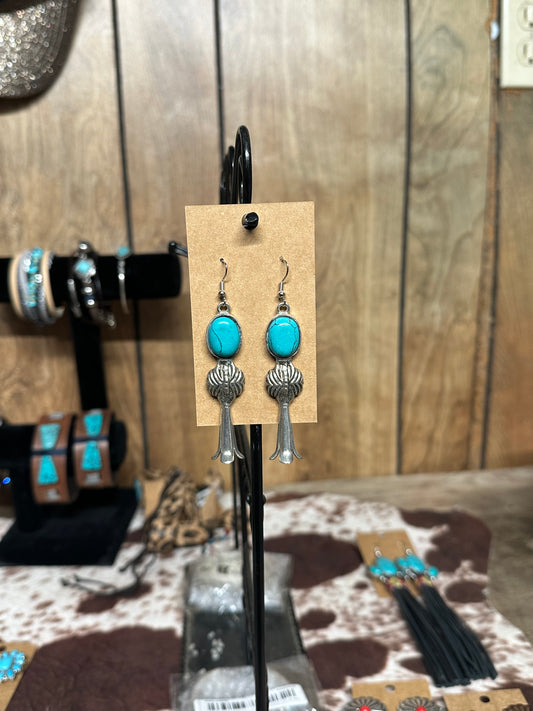 Antique Turquoise Squash Earrings