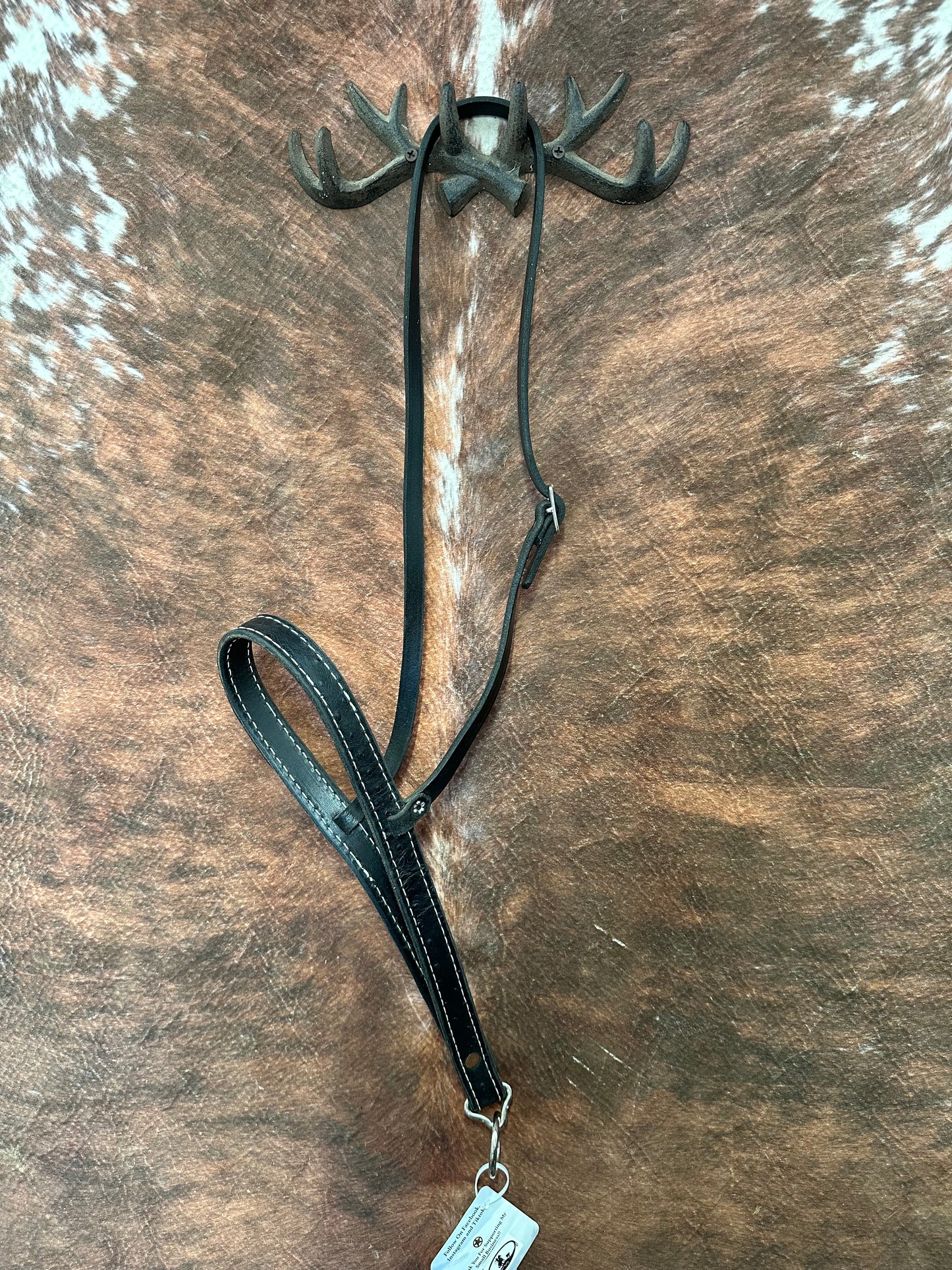 Black Leather Tie Downs