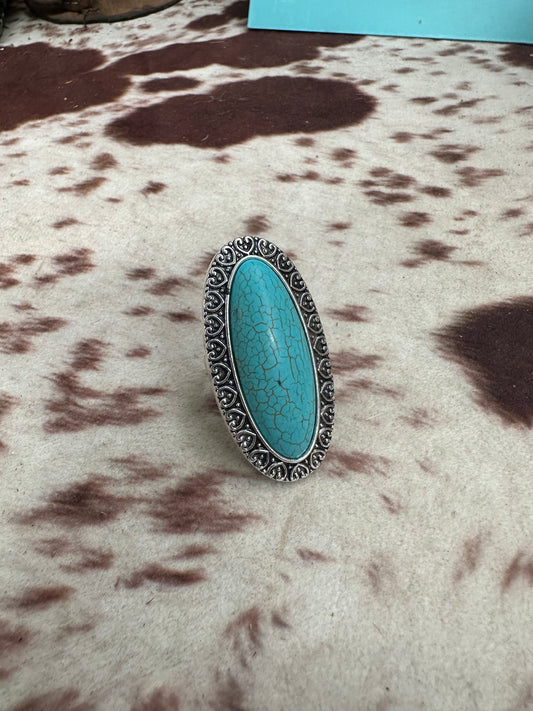 Adjustable Turquoise Ring