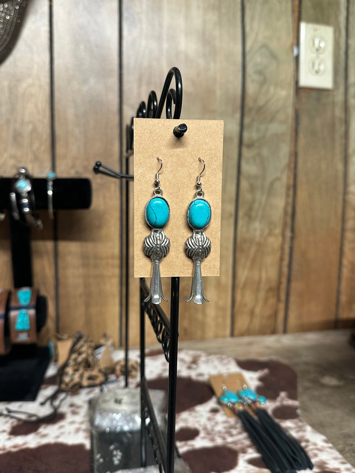 Antique Turquoise Squash Earrings