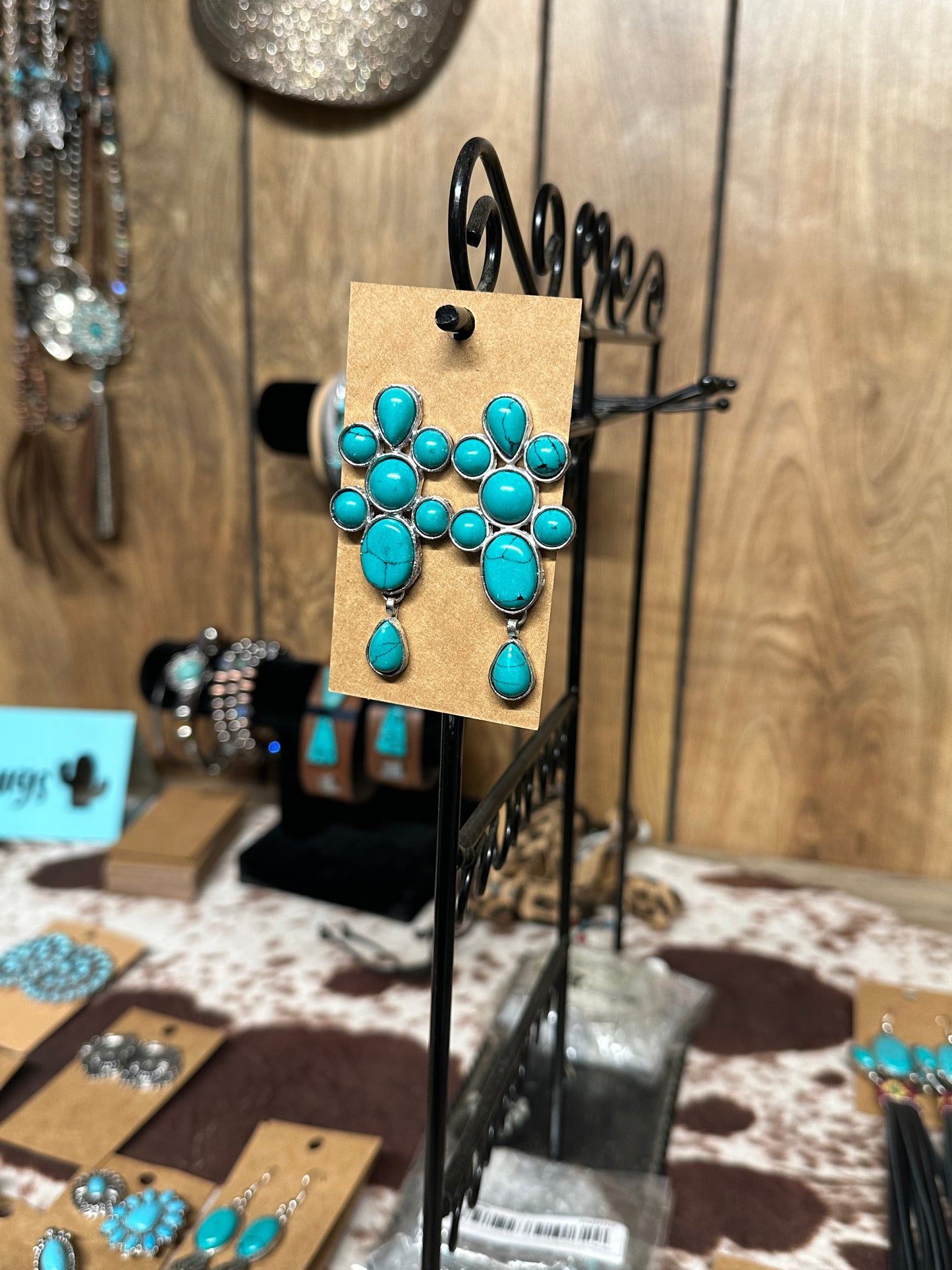 Antique Turquoise Squash Earrings