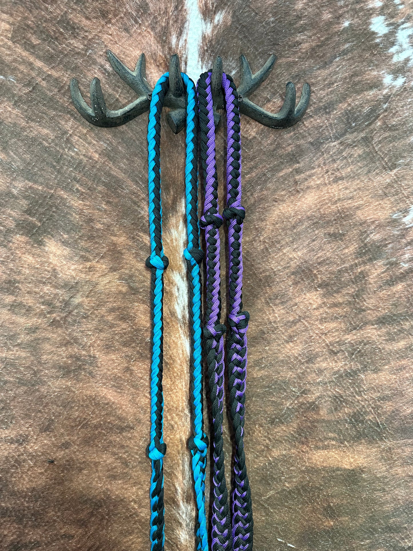 Multi Colored Nylon Barrel Reins