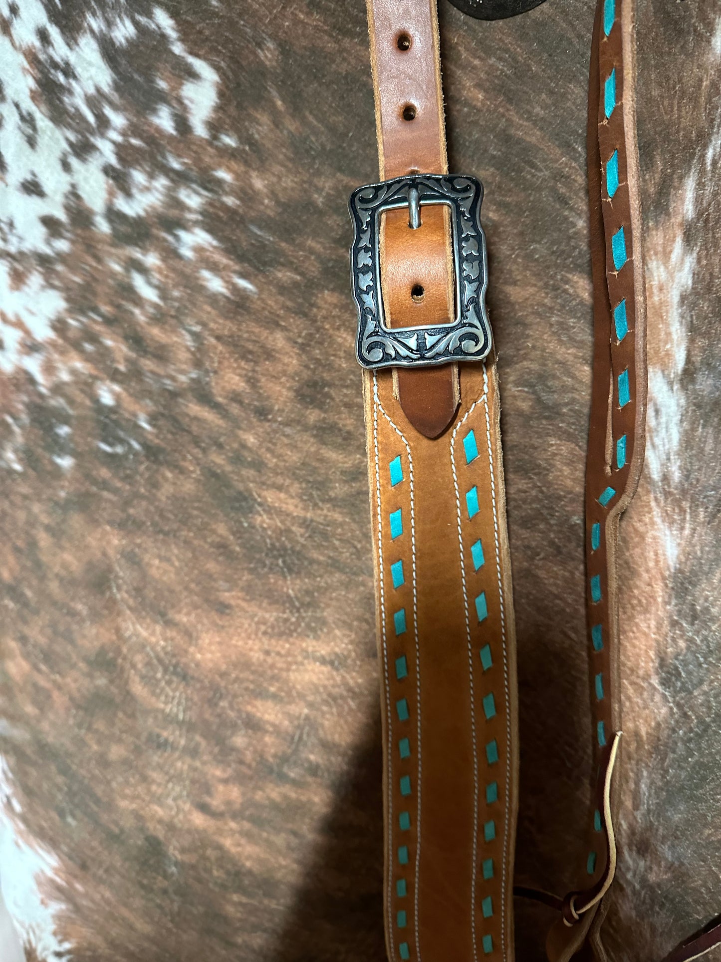 Buck Stitch Pulling Collar And Headstall Set