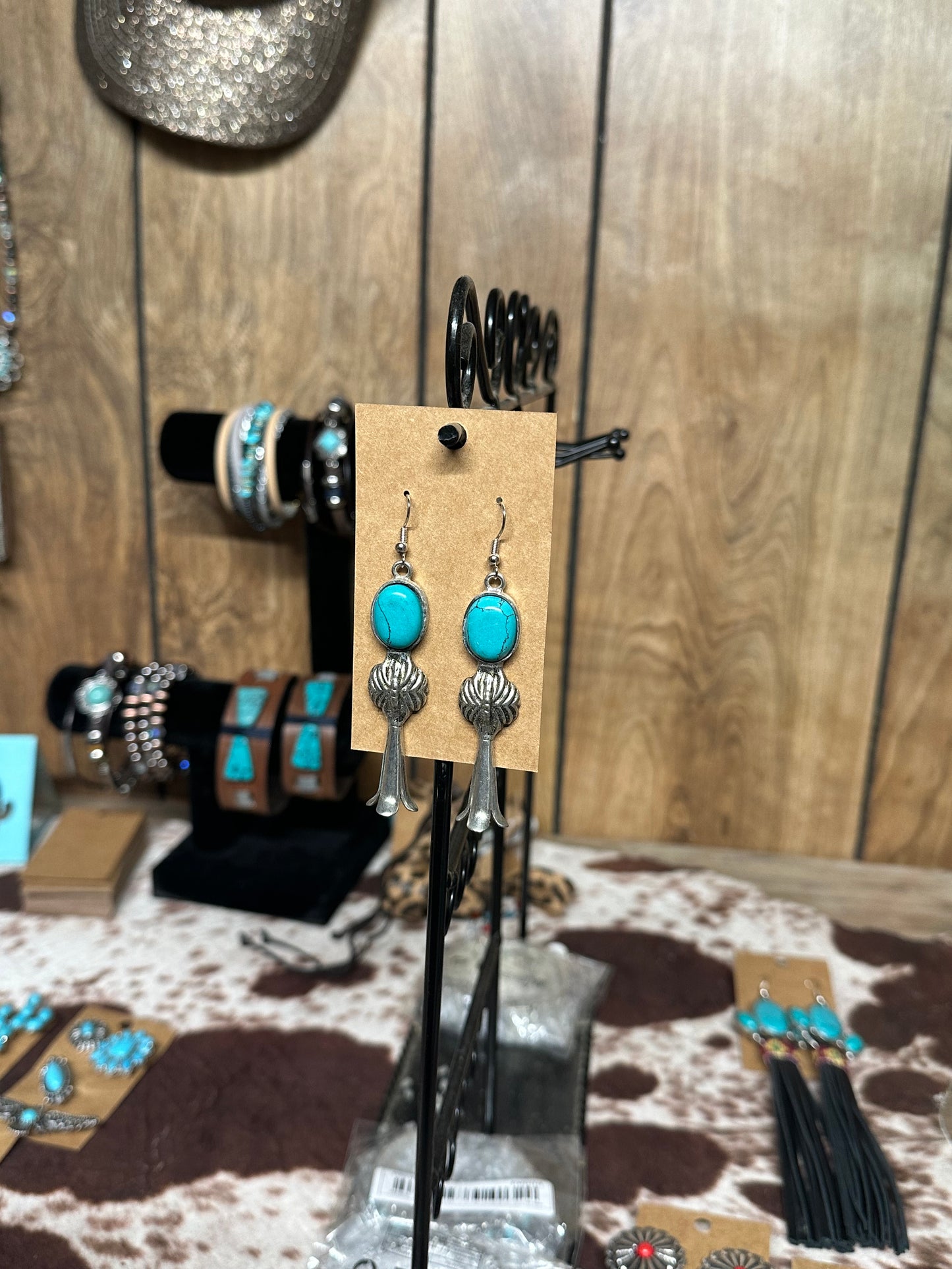 Antique Turquoise Squash Earrings