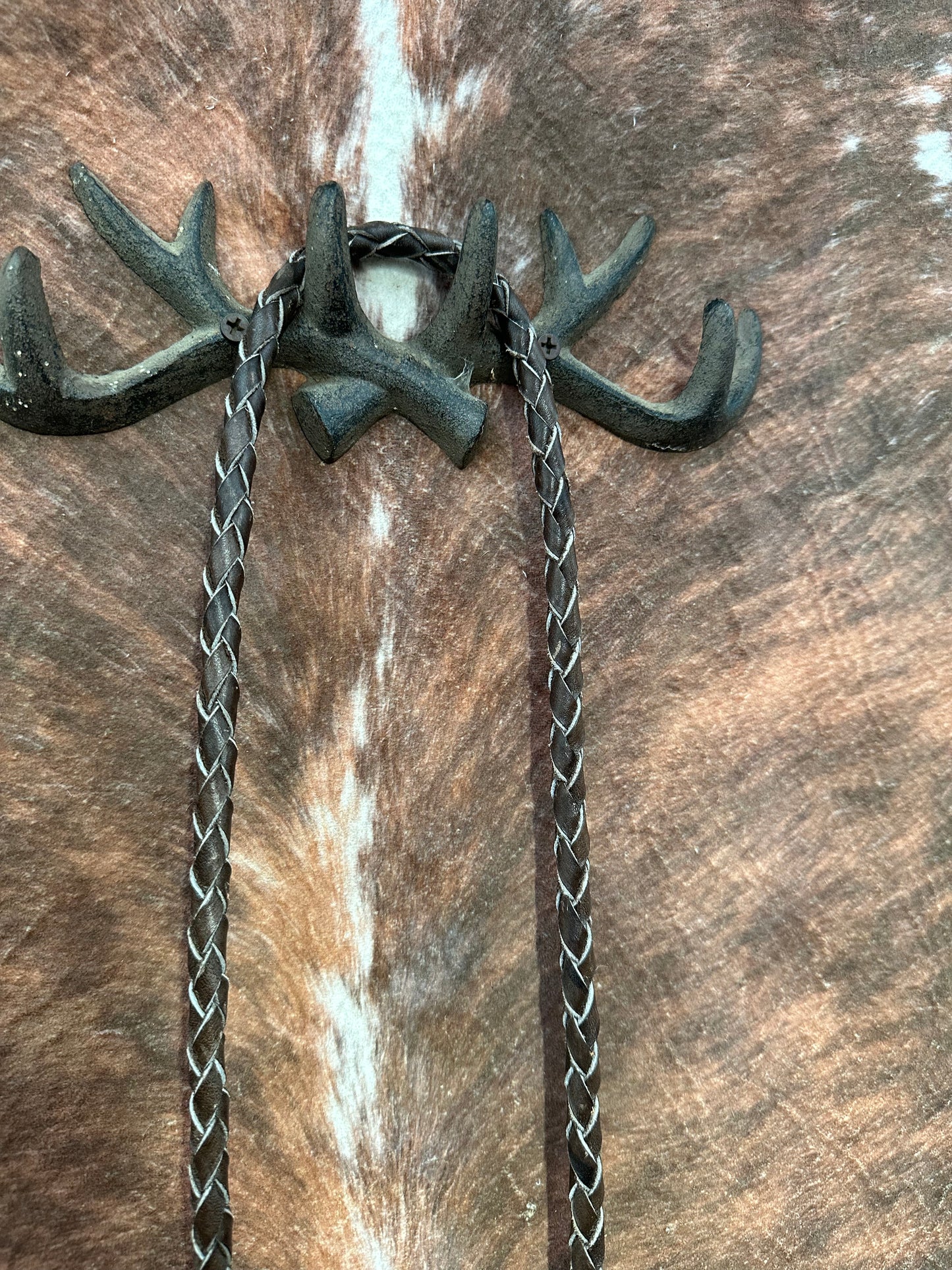 Round Leather braided barrel reins