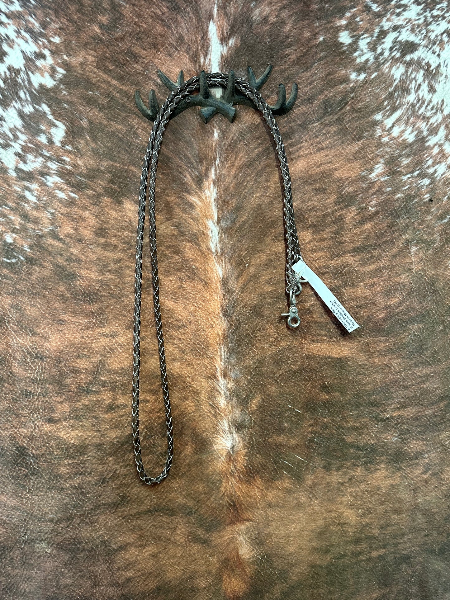 Round Leather braided barrel reins