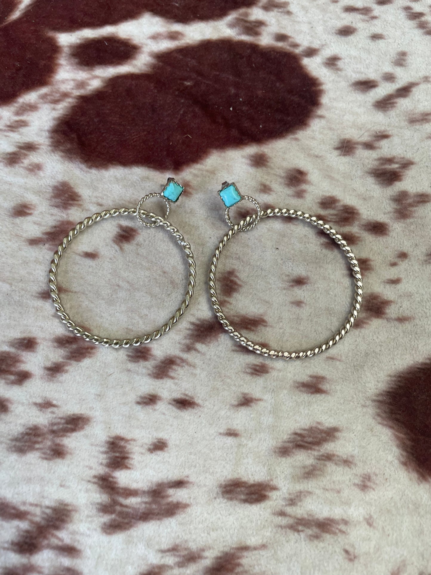 Turquoise Hoops