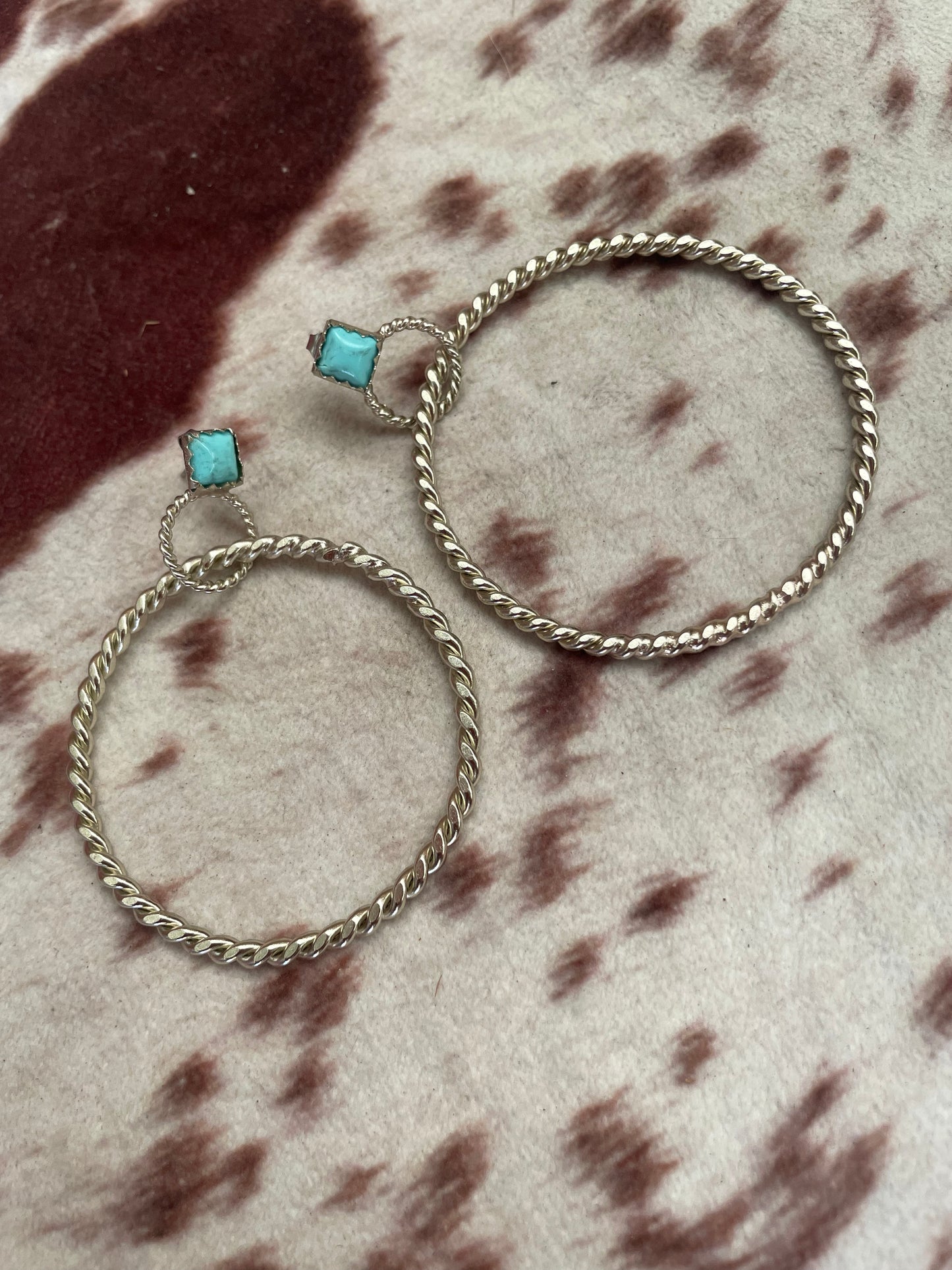 Turquoise Hoops