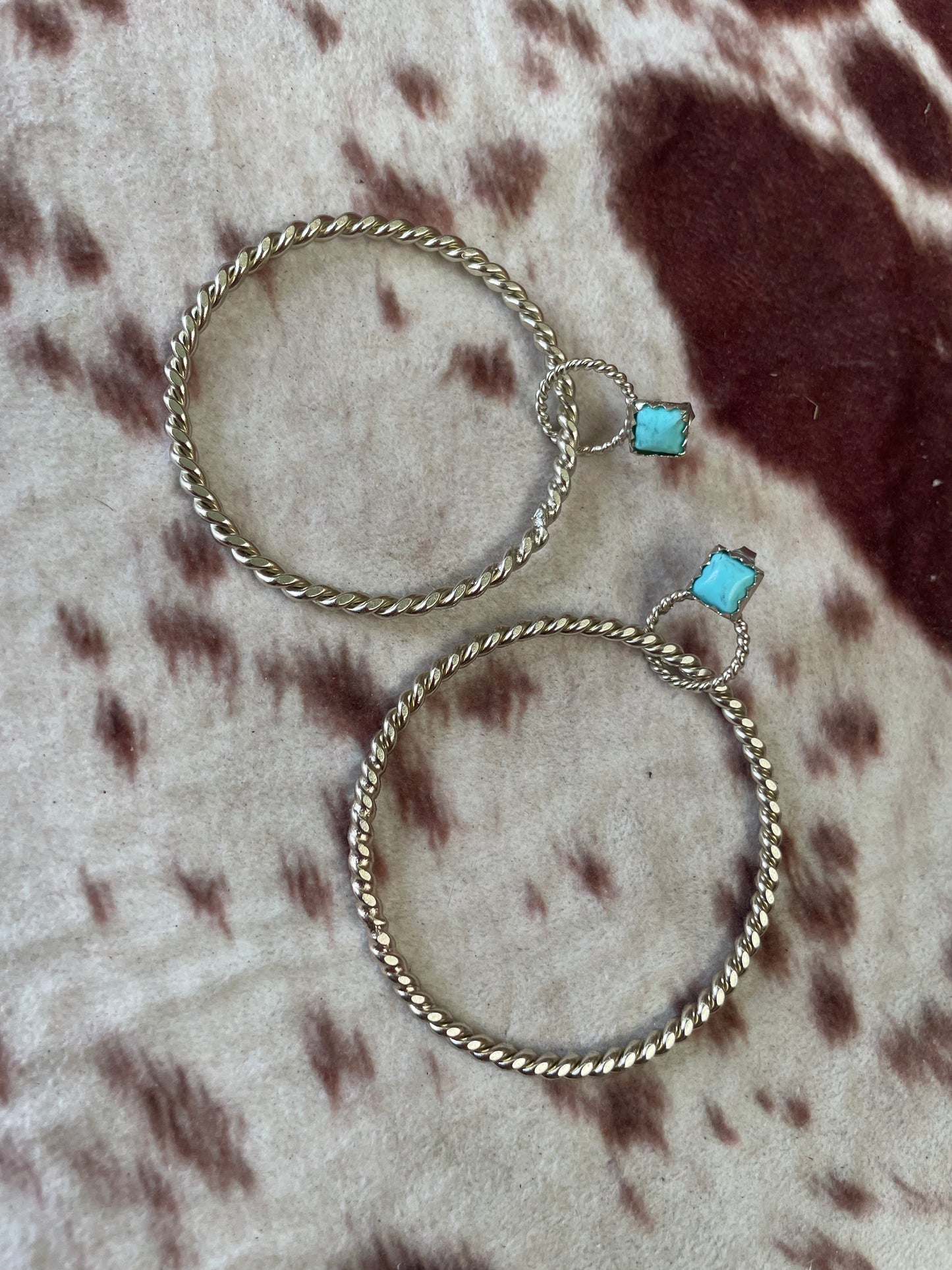 Turquoise Hoops