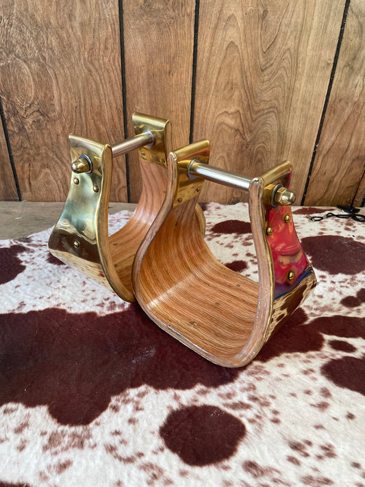 5” Brass Wrapped Stirrups