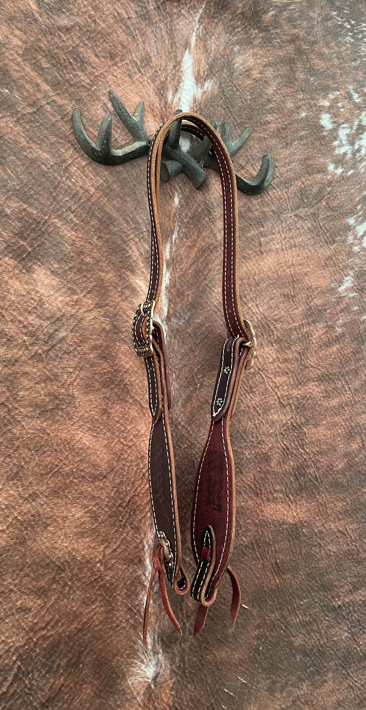 Fancy Double Stitched Split Ear Headstall