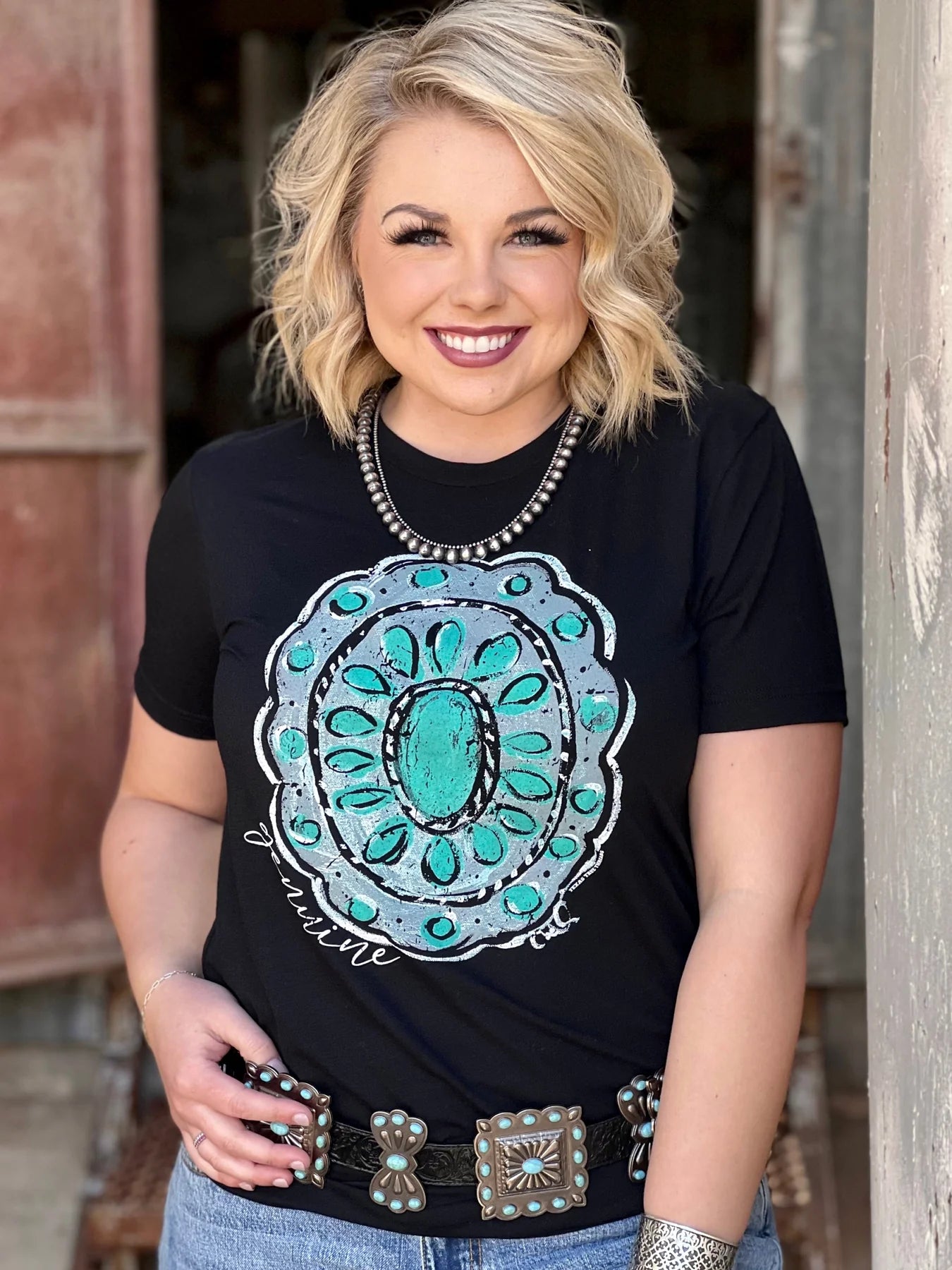 Turquoise Concho Tee