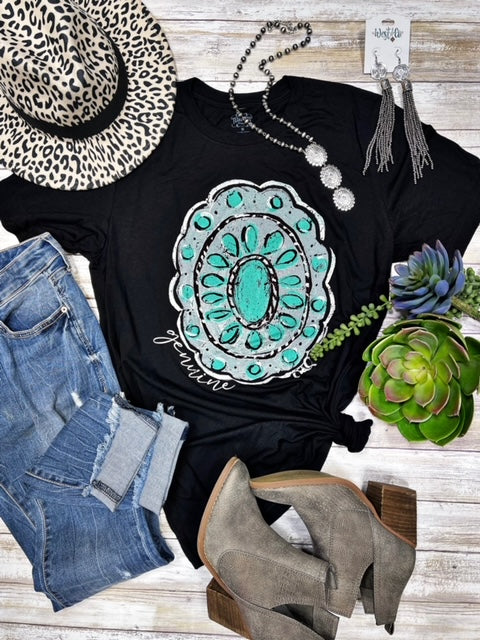 Turquoise Concho Tee