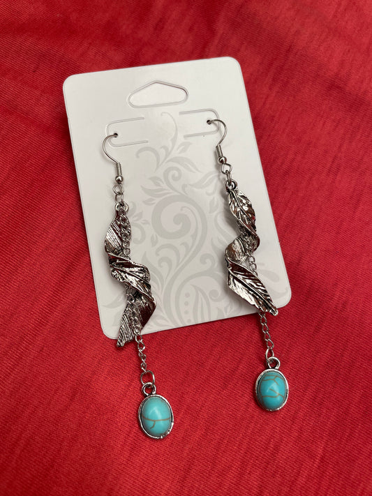 Wrap Around Feather Dangle Earrings