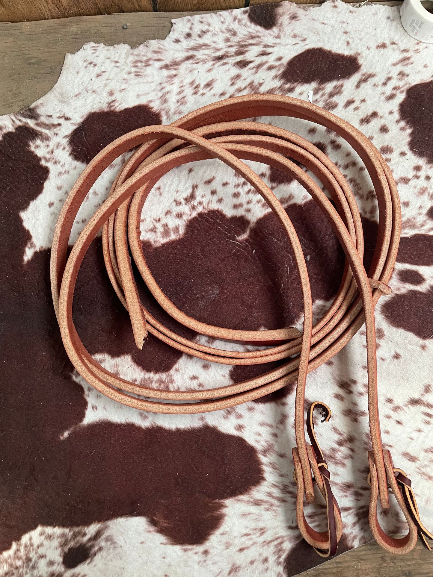 3/4" x 8' Heavy Duty Leather Split Reins