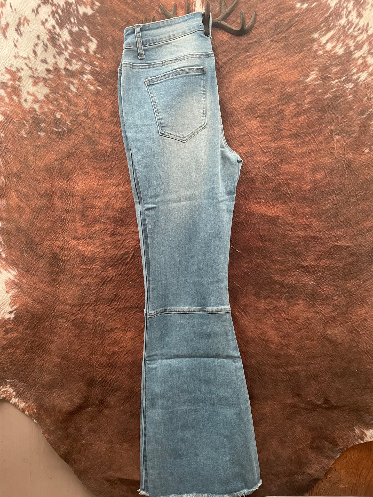 Light Wash Flare Leg Jean