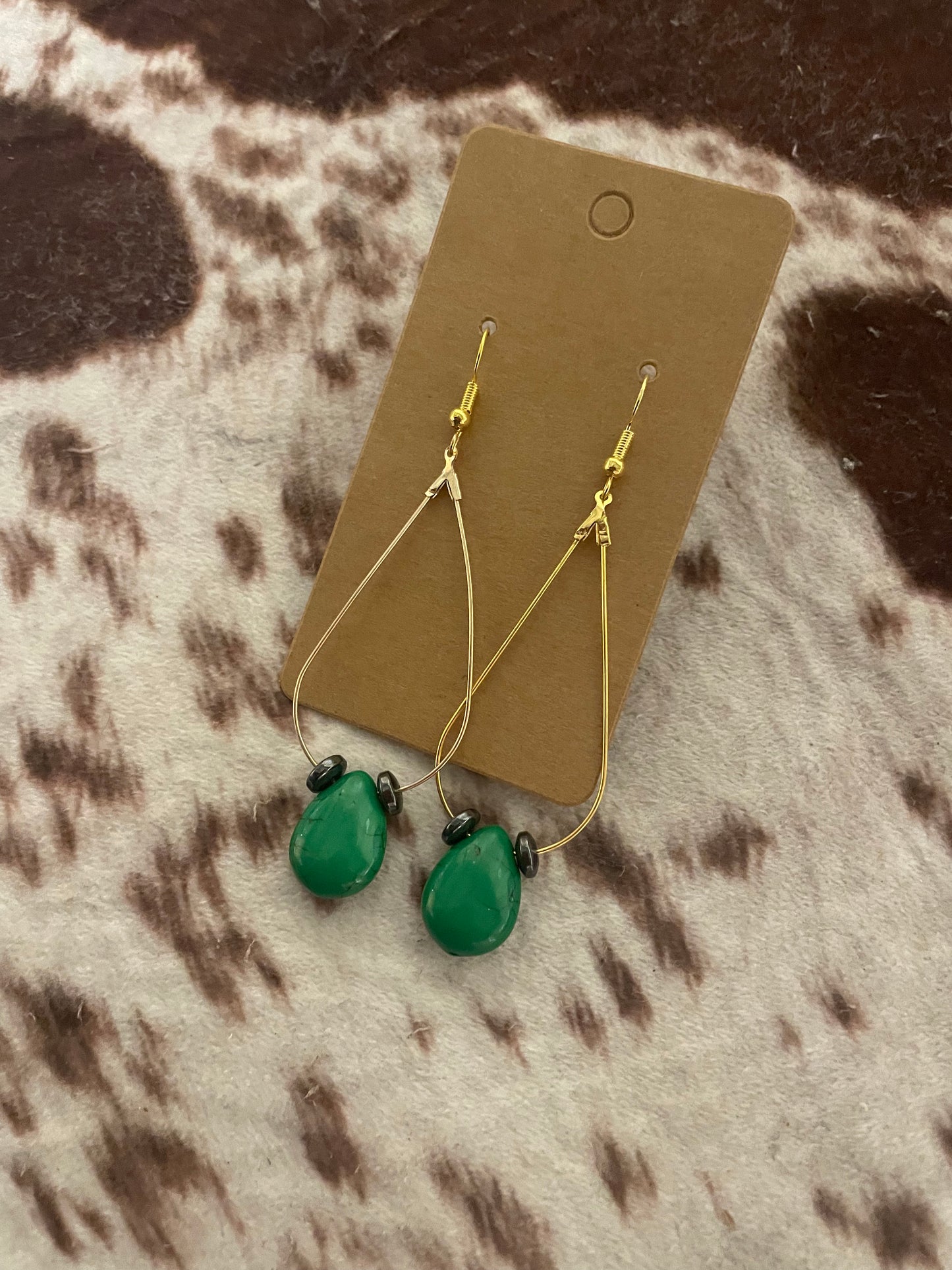 Green Navajo Solitary Teardrop