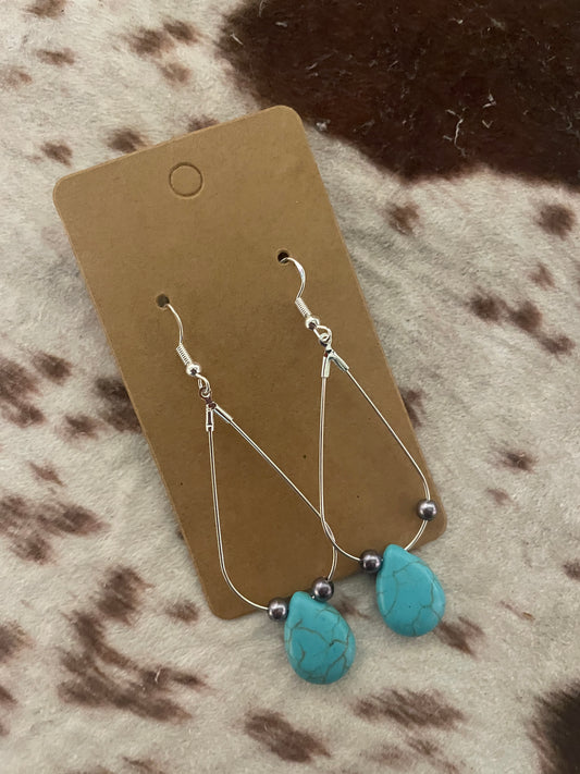 Turquoise Navajo Solitary Teardrop