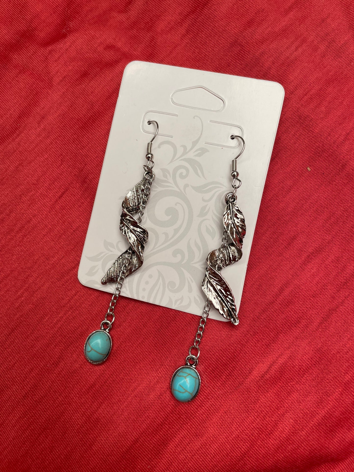 Wrap Around Feather Dangle Earrings