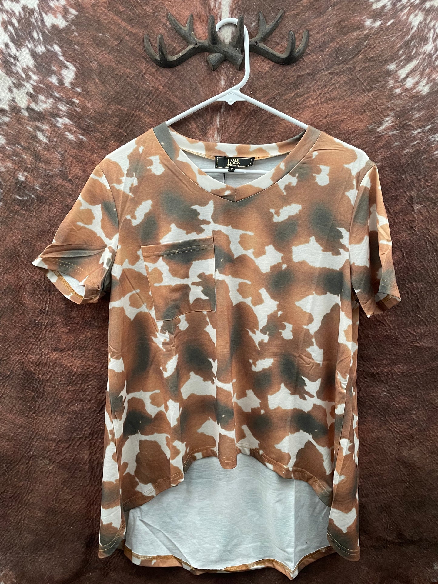 Cowhide Hi-Lo Hem Tee