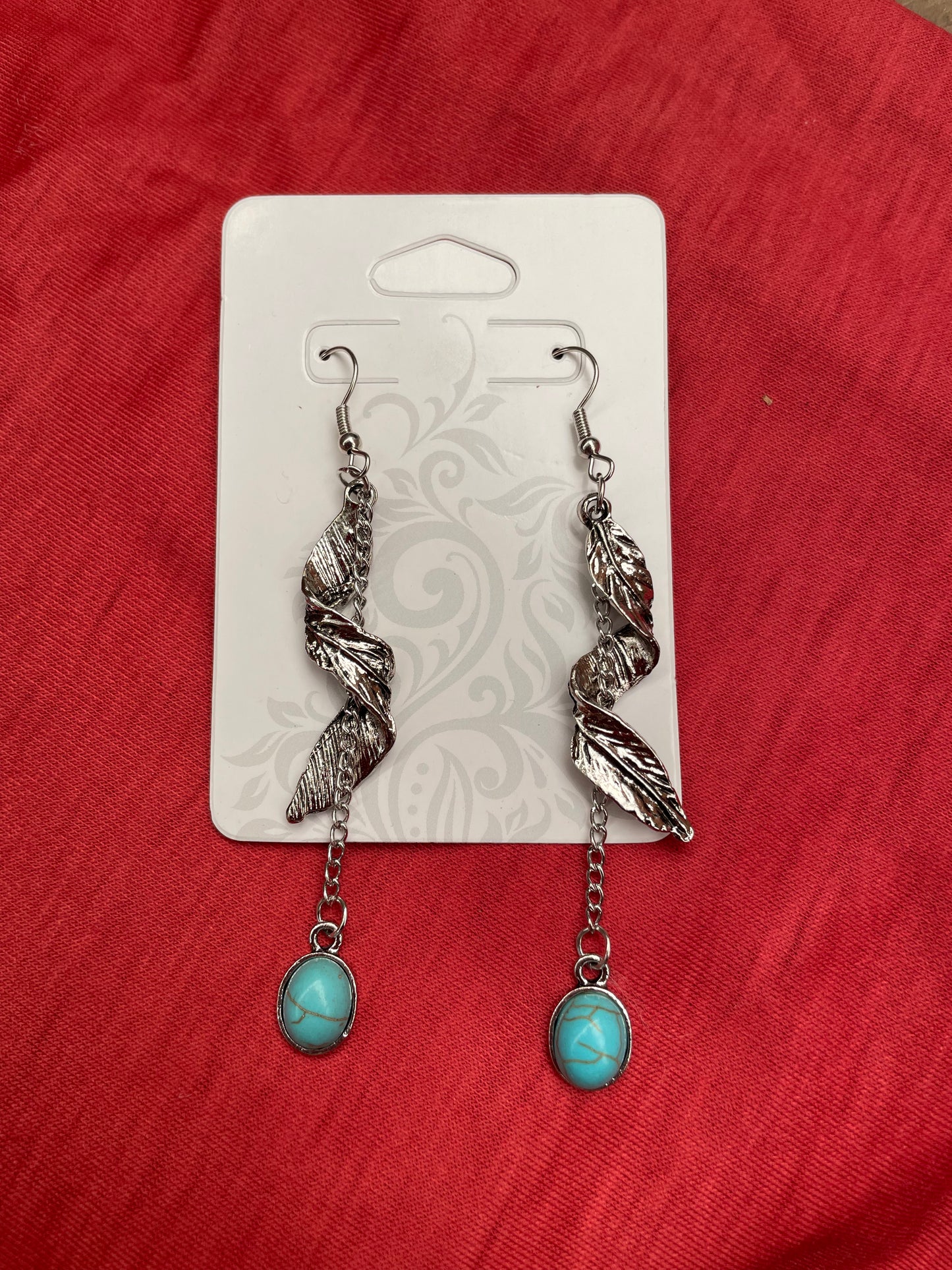 Wrap Around Feather Dangle Earrings