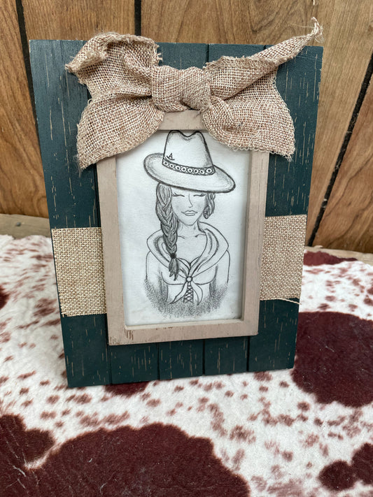 Rockin A Cowgirl Drawing